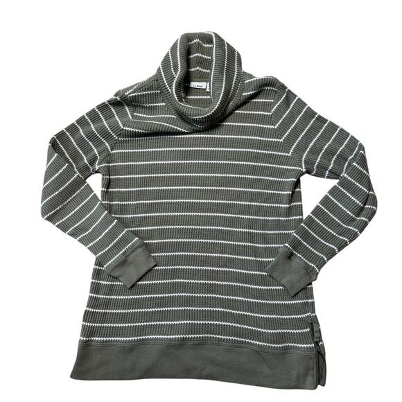 L.L. Bean Thermal Turtle Neck Shirt/Sweatshirt, Women's Large, super soft; Green - Picture 1 of 10